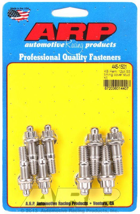 ARP Timing Cover Stud Kit, 12-Point S/S (AR445-1501) AR445-1501