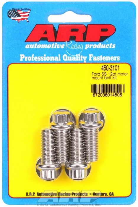 ARP Motor Mount Bolt Kit, 12-Point Head S/S (AR450-3101)