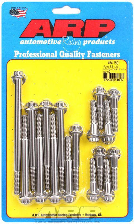 ARP Timing Cover & Water Pump Bolt Kit, 12-Point Head S/S (AR454-1501) AR454-1501