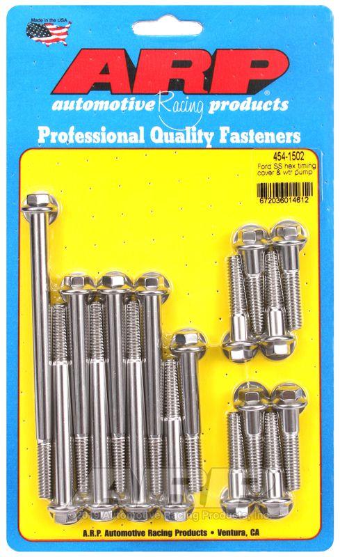 ARP Timing Cover & Water Pump Bolt Kit, Hex Head S/S (AR454-1502) AR454-1502