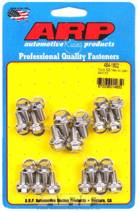 ARP Oil Pan Bolt Kit, Hex Head S/S (AR454-1802) AR454-1802