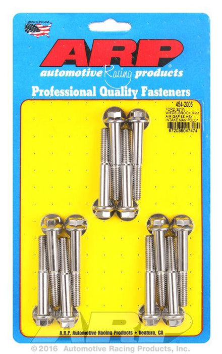 ARP Intake Manifold Bolt Kit Hex Head, S/S (AR454-2005)