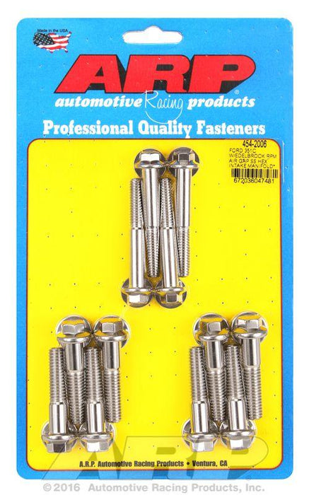 ARP Intake Manifold Bolt Kit Hex Head, S/S (AR454-2006)