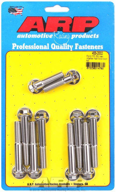 ARP Intake Manifold Bolt Kit, Hex Head S/S (AR455-2002) AR455-2002