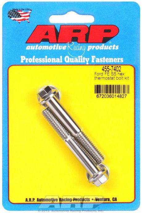 ARP Thermostat Housing Bolt Kit, Hex Head S/S (AR455-7402) AR455-7402