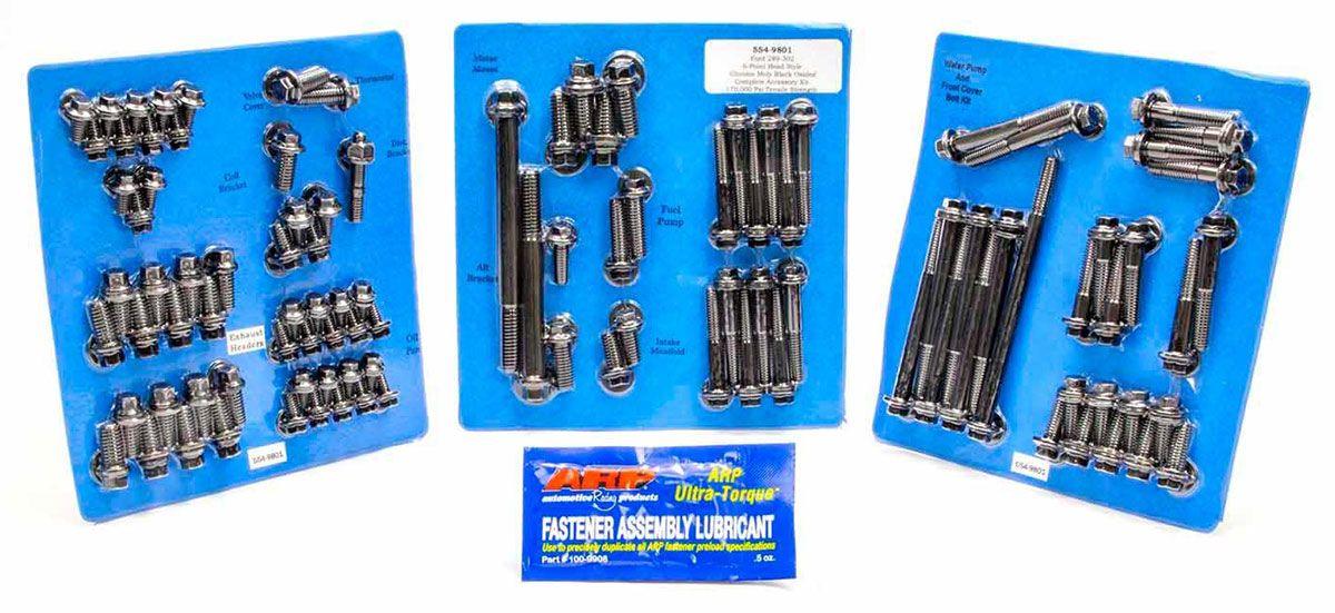 ARP Engine Accessory Bolt Kit, Hex Head Black Oxide (AR554-9801)