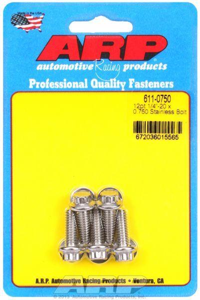 ARP 5-Pack Bolt Kit, 12-Point Head S/S (AR611-0750) AR611-0750