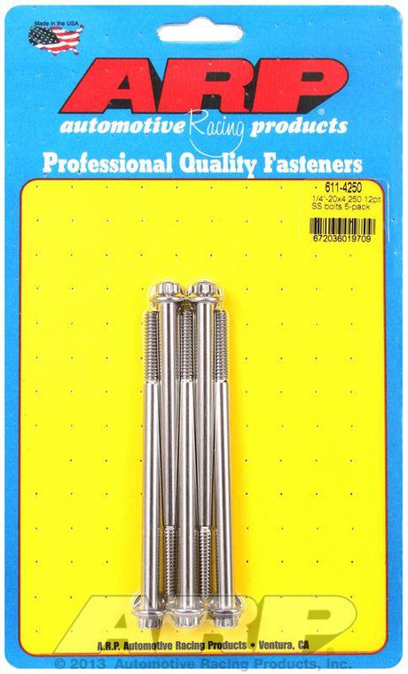 ARP 5-Pack Bolt Kit, 12-Point Head S/S (AR611-4250) AR611-4250