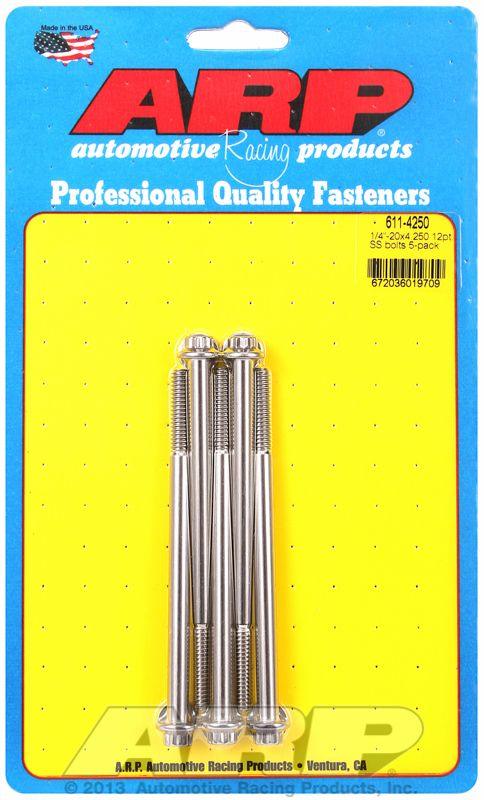 ARP 5-Pack Bolt Kit, 12-Point Head S/S (AR611-4250) AR611-4250
