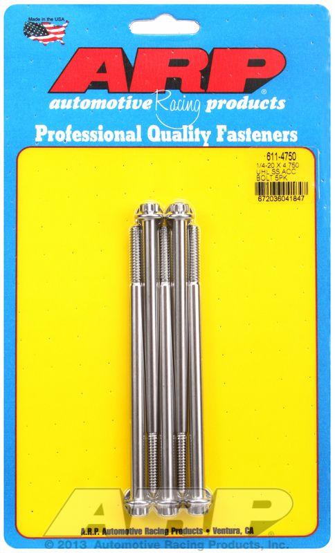 ARP 5-Pack Bolt Kit, 12-Point Head S/S (AR611-4750) AR611-4750