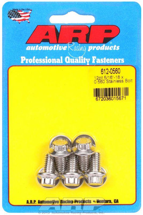 ARP 5-Pack Bolt Kit, 12-Point Head S/S (AR612-0560)