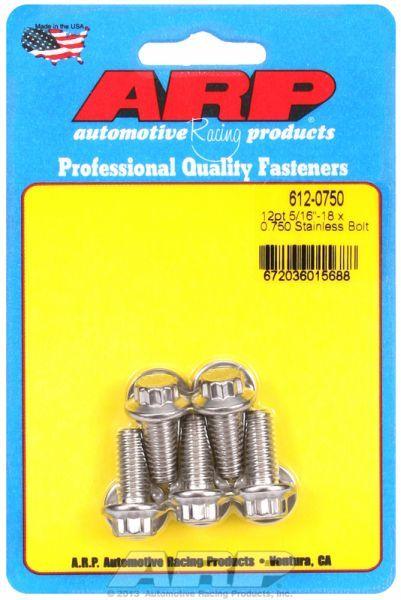 ARP 5-Pack Bolt Kit, 12-Point Head S/S (AR612-0750) AR612-0750