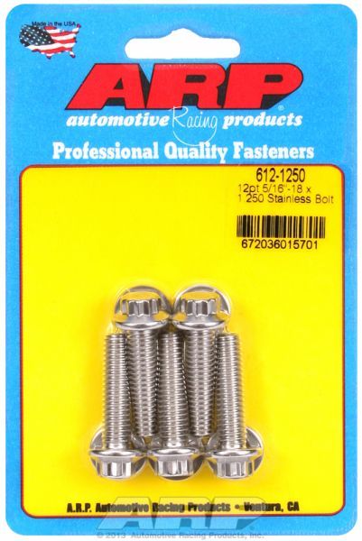 ARP 5-Pack Bolt Kit, 12-Point Head S/S (AR612-1250)