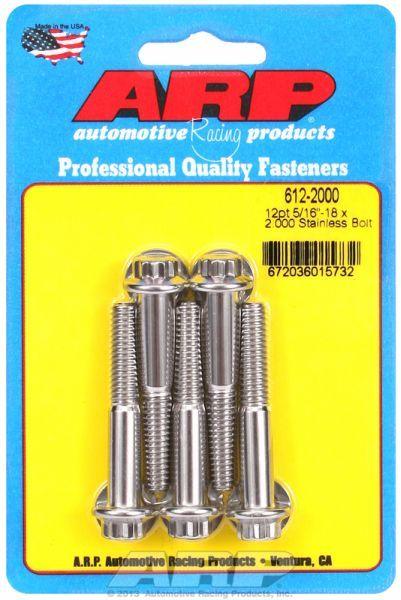 ARP 5-Pack Bolt Kit, 12-Point Head S/S (AR612-2000) AR612-2000