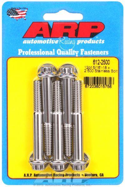 ARP 5-Pack Bolt Kit, 12-Point Head S/S (AR612-2500) AR612-2500
