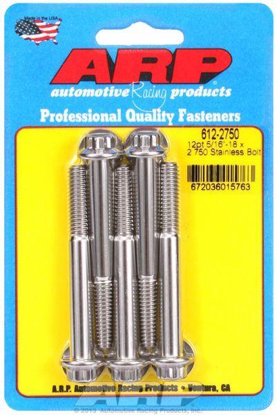 ARP 5-Pack Bolt Kit, 12-Point Head S/S (AR612-2750) AR612-2750