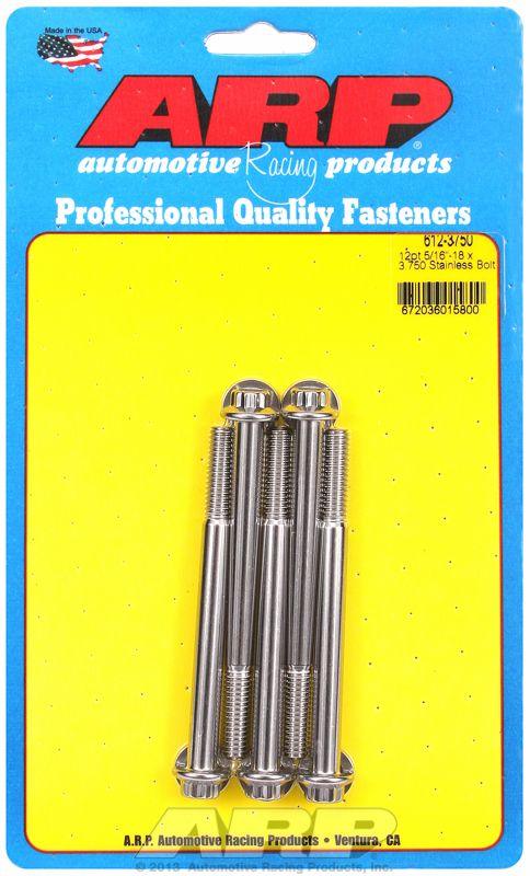 ARP 5-Pack Bolt Kit, 12-Point Head S/S (AR612-3750) AR612-3750