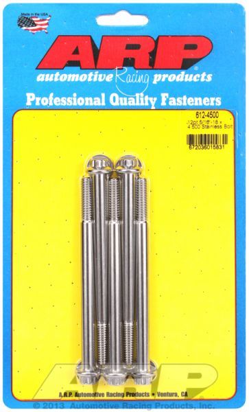 ARP 5-Pack Bolt Kit, 12-Point Head S/S (AR612-4500)