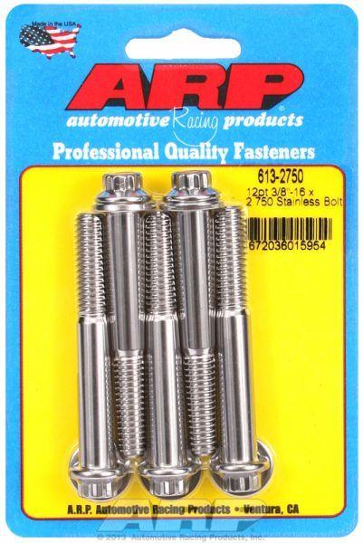 ARP 5-Pack Bolt Kit, 12-Point Head S/S (AR613-2750) AR613-2750