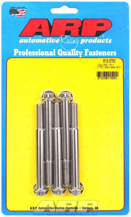 ARP 5-Pack Bolt Kit, 12-Point Head S/S (AR613-3750) AR613-3750