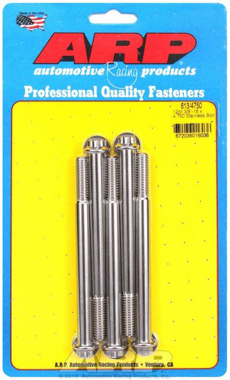 ARP 5-Pack Bolt Kit, 12-Point Head S/S (AR613-4750) AR613-4750