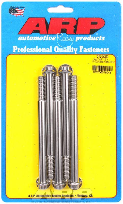 ARP 5-Pack Bolt Kit, 12-Point Head S/S (AR613-5000) AR613-5000