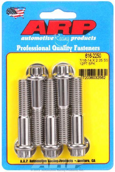 ARP 5-Pack Bolt Kit, 12-Point Head S/S (AR616-2250) AR616-2250