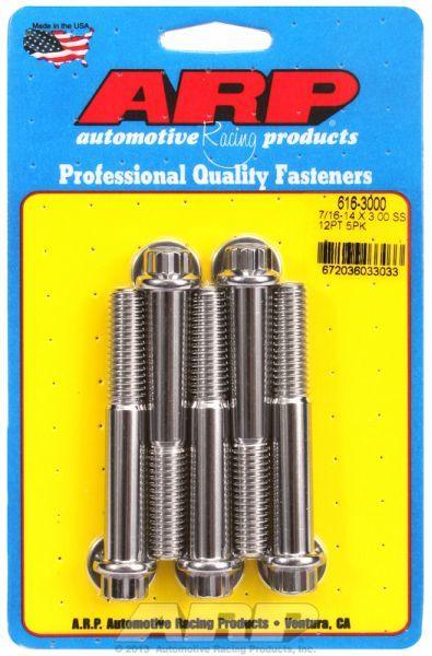 ARP 5-Pack Bolt Kit, 12-Point Head S/S (AR616-3000) AR616-3000