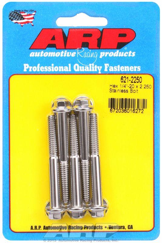 ARP 5-Pack Bolt Kit, Hex Head S/S (AR621-2250) AR621-2250