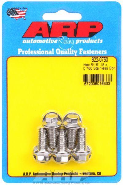 ARP 5-Pack Bolt Kit, Hex Head S/S (AR622-0750) AR622-0750