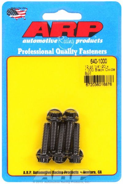 ARP 5-Pack Bolt Kit, 12-Point Head Black Oxide (AR640-1000)