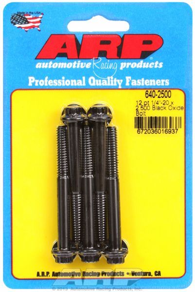ARP 5-Pack Bolt Kit, 12-Point Head Black Oxide (AR640-2500)