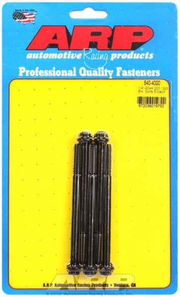 ARP 5-Pack Bolt Kit, 12-Point Head Black Oxide (AR640-4000)