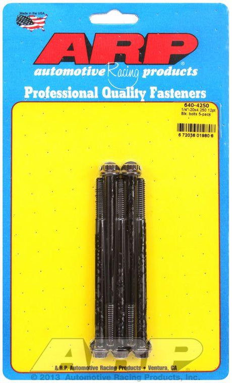 ARP 5-Pack Bolt Kit, 12-Point Head Black Oxide (AR640-4250) AR640-4250