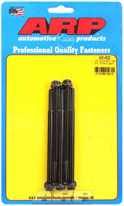 ARP 5-Pack Bolt Kit, 12-Point Head Black Oxide (AR640-4500) AR640-4500