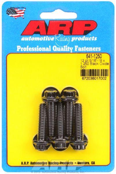 ARP 5-Pack Bolt Kit, 12-Point Head Black Oxide (AR641-1250) AR641-1250