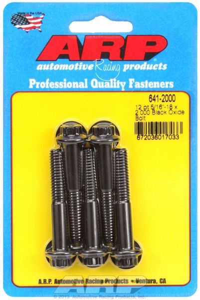 ARP 5-Pack Bolt Kit, 12-Point Head Black Oxide (AR641-2000)