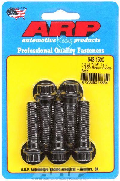 ARP 5-Pack Bolt Kit, 12-Point Head Black Oxide (AR643-1500) AR643-1500