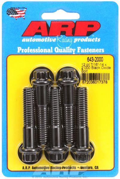 ARP 5-Pack Bolt Kit, 12-Point Head Black Oxide (AR643-2000) AR643-2000