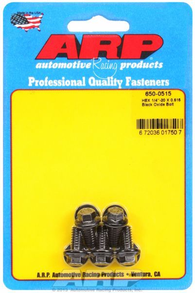 ARP 5-Pack Bolt Kit, Hex Head Black Oxide (AR650-0515)