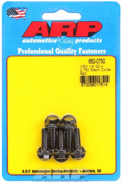 ARP 5-Pack Bolt Kit, Hex Head Black Oxide (AR650-0750)