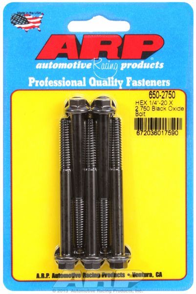 ARP 5-Pack Bolt Kit, Hex Head Black Oxide (AR650-2750)