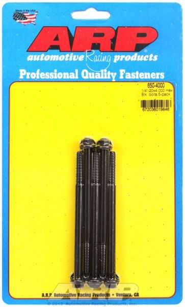 ARP 5-Pack Bolt Kit, Hex Head Black Oxide (AR650-4000)