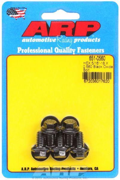 ARP 5-Pack Bolt Kit, Hex Head Black Oxide (AR651-0560) AR651-0560