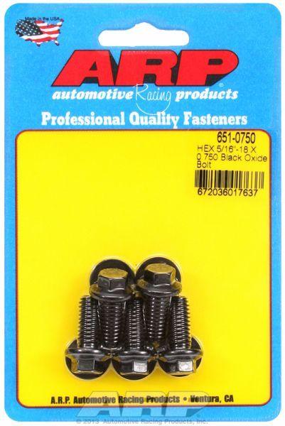 ARP 5-Pack Bolt Kit, Hex Head Black Oxide (AR651-0750) AR651-0750