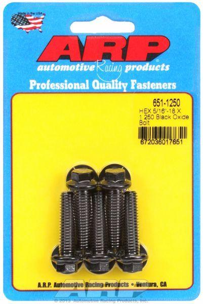 ARP 5-Pack Bolt Kit, Hex Head Black Oxide (AR651-1250) AR651-1250