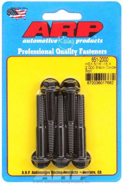 ARP 5-Pack Bolt Kit, Hex Head Black Oxide (AR651-2000) AR651-2000