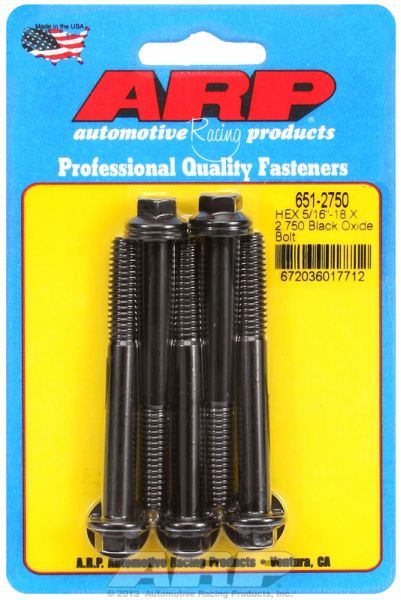 ARP 5-Pack Bolt Kit, Hex Head Black Oxide (AR651-2750)
