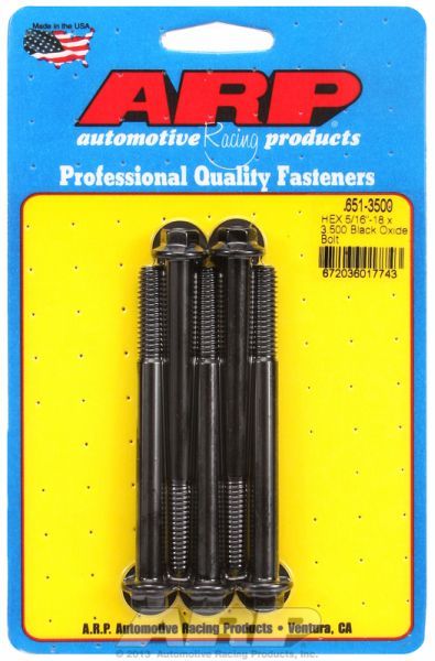ARP 5-Pack Bolt Kit, Hex Head Black Oxide (AR651-3500)