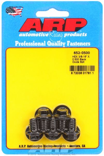 ARP 5-Pack Bolt Kit, Hex Head Black Oxide (AR652-0500)